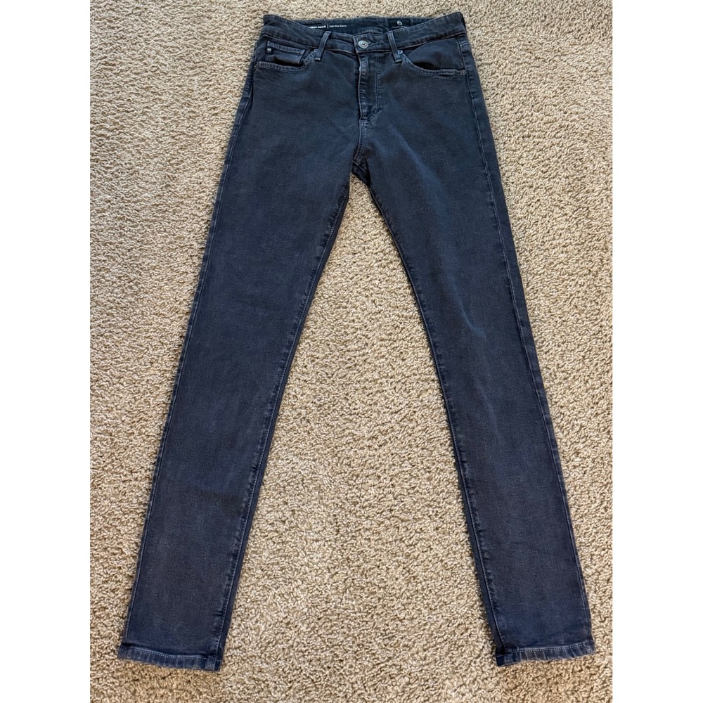 AG Adriano Goldschmied Farrah Ankle High Rise Skinny Jeans Black 26 BPG1777RTK